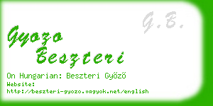 gyozo beszteri business card