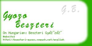 gyozo beszteri business card